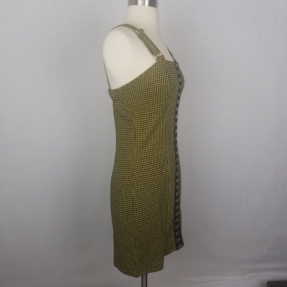 5/$30 HOOK EYE PLAID MINI DRESS - Picture 4 of 8